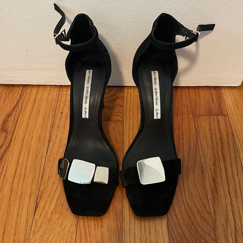 & Other Stories Black Heels with Gold Accents